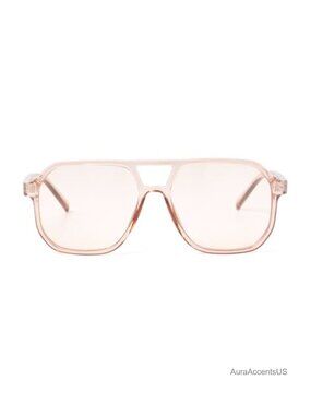 Retro Clear Aviator Sunglasses PC Frame UV400